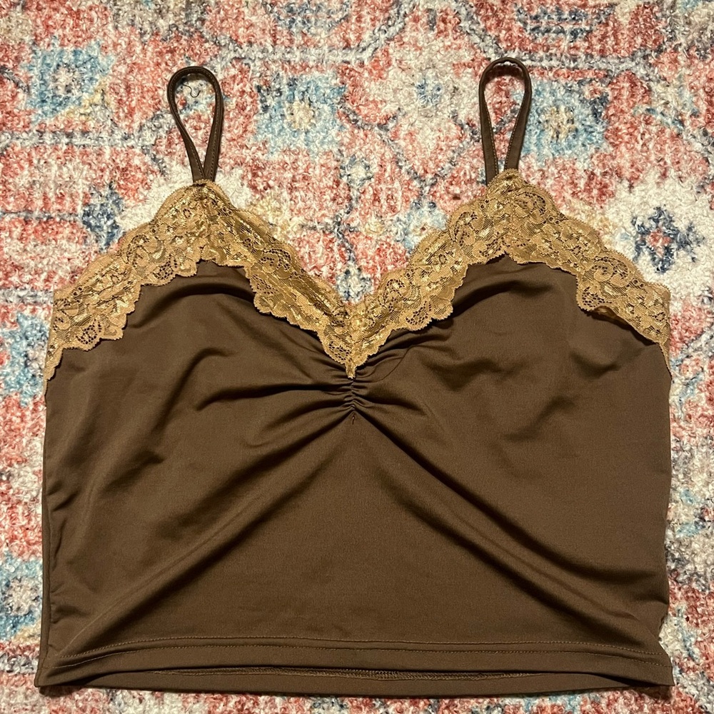 shein cropped cami lace